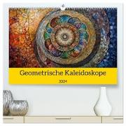 Geometrische Kaleidoskope (hochwertiger Premium Wandkalender 2024 DIN A2 quer), Kunstdruck in Hochglanz