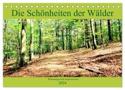 Die Schönheiten der Wälder - Stimmungsvolle Impressionen (Tischkalender 2024 DIN A5 quer), CALVENDO Monatskalender