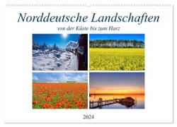 Norddeutsche Landschaften (Wandkalender 2024 DIN A2 quer), CALVENDO Monatskalender