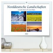Norddeutsche Landschaften (hochwertiger Premium Wandkalender 2024 DIN A2 quer), Kunstdruck in Hochglanz