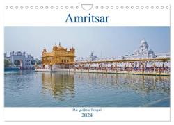 Amritsar - Der goldene Tempel (Wandkalender 2024 DIN A4 quer), CALVENDO Monatskalender
