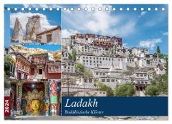 Ladakh - Buddhistische Klöster (Tischkalender 2024 DIN A5 quer), CALVENDO Monatskalender