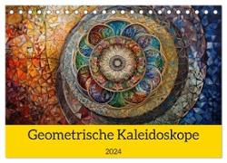 Geometrische Kaleidoskope (Tischkalender 2024 DIN A5 quer), CALVENDO Monatskalender