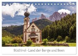 Südtirol - Land der Berge und Seen (Tischkalender 2024 DIN A5 quer), CALVENDO Monatskalender
