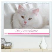 Die Perserkatze - Farbschlag Weiß (hochwertiger Premium Wandkalender 2024 DIN A2 quer), Kunstdruck in Hochglanz