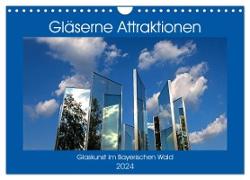Gläserne Attraktionen - Glaskunst im Bayerischen Wald (Wandkalender 2024 DIN A4 quer), CALVENDO Monatskalender