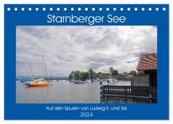Starnberger See - Auf den Spuren von Ludwig II. und Sisi (Tischkalender 2024 DIN A5 quer), CALVENDO Monatskalender