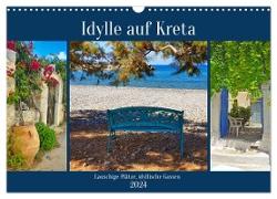 Idylle auf Kreta (Wandkalender 2024 DIN A3 quer), CALVENDO Monatskalender