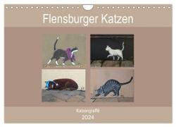 Flensburger Katzen (Wandkalender 2024 DIN A4 quer), CALVENDO Monatskalender