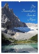 Die Traumhaften Seen der Alpen (Wandkalender 2024 DIN A2 hoch), CALVENDO Monatskalender