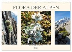 Flora der Alpen (Wandkalender 2024 DIN A2 quer), CALVENDO Monatskalender