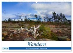 Wandern - In Norwegen und Schweden (Wandkalender 2024 DIN A2 quer), CALVENDO Monatskalender