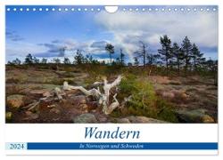 Wandern - In Norwegen und Schweden (Wandkalender 2024 DIN A4 quer), CALVENDO Monatskalender