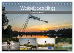 Wakeboarding - make water burn (Tischkalender 2024 DIN A5 quer), CALVENDO Monatskalender