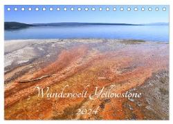 Wunderwelt Yellowstone 2024 (Tischkalender 2024 DIN A5 quer), CALVENDO Monatskalender