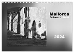 Mallorca Schwarz Weiß (Wandkalender 2024 DIN A3 quer), CALVENDO Monatskalender