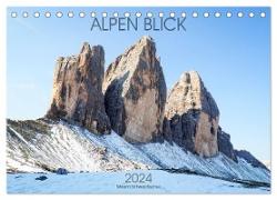 ALPEN BLICK (Tischkalender 2024 DIN A5 quer), CALVENDO Monatskalender