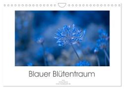 Blauer Blütentraum (Wandkalender 2024 DIN A4 quer), CALVENDO Monatskalender