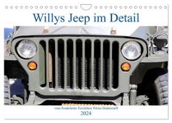 Willys Jeep im Detail vom Frankfurter Taxifahrer Petrus Bodenstaff (Wandkalender 2024 DIN A4 quer), CALVENDO Monatskalender