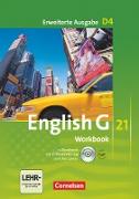 English G 21, Erweiterte Ausgabe D, Band 4: 8. Schuljahr, Workbook mit CD-ROM (e-Workbook) und Audios online