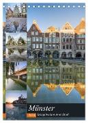 Münster - Spiegelwelten einer Stadt (Tischkalender 2024 DIN A5 hoch), CALVENDO Monatskalender