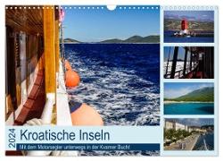 Kroatische Inseln - Mit dem Motorsegler unterwegs in der Kvarner Bucht (Wandkalender 2024 DIN A3 quer), CALVENDO Monatskalender