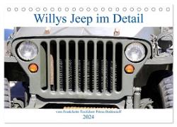 Willys Jeep im Detail vom Frankfurter Taxifahrer Petrus Bodenstaff (Tischkalender 2024 DIN A5 quer), CALVENDO Monatskalender