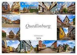 Quedlinburg Impressionen (Tischkalender 2024 DIN A5 quer), CALVENDO Monatskalender