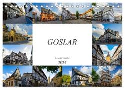 Goslar Impressionen (Tischkalender 2024 DIN A5 quer), CALVENDO Monatskalender