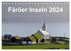 Färöer Inseln 2024 (Tischkalender 2024 DIN A5 quer), CALVENDO Monatskalender