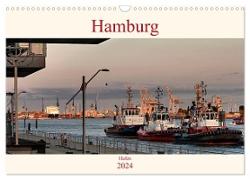 Hamburg Hafen (Wandkalender 2024 DIN A3 quer), CALVENDO Monatskalender