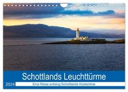Schottlands Leuchttürme (Wandkalender 2024 DIN A4 quer), CALVENDO Monatskalender