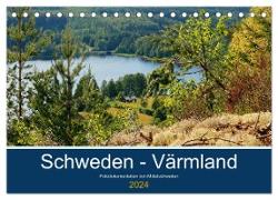Schweden - Värmland (Tischkalender 2024 DIN A5 quer), CALVENDO Monatskalender
