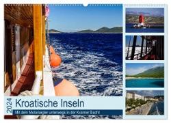 Kroatische Inseln - Mit dem Motorsegler unterwegs in der Kvarner Bucht (Wandkalender 2024 DIN A2 quer), CALVENDO Monatskalender