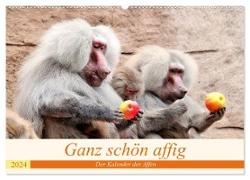 Ganz schön affig - Der Kalender der Affen (Wandkalender 2024 DIN A2 quer), CALVENDO Monatskalender
