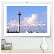 Düsseldorfer Ansichten mit Zitaten von Heinrich Heine (hochwertiger Premium Wandkalender 2024 DIN A2 quer), Kunstdruck in Hochglanz