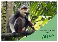 Die vielfältige Welt der Affen (Tischkalender 2024 DIN A5 quer), CALVENDO Monatskalender