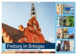 Freiburg im Breisgau. Malerische Stadt am Rande des Schwarzwaldes (Wandkalender 2024 DIN A2 quer), CALVENDO Monatskalender