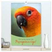 Die bunte Vielfalt der Papageienvögel (hochwertiger Premium Wandkalender 2024 DIN A2 hoch), Kunstdruck in Hochglanz