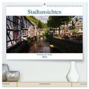 Stadtansichten, Monschau die Altstadt (hochwertiger Premium Wandkalender 2024 DIN A2 quer), Kunstdruck in Hochglanz