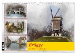 Brügge, die Perle von Flandern (Wandkalender 2024 DIN A4 quer), CALVENDO Monatskalender