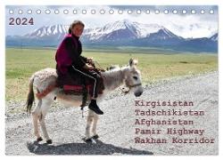 Kirgisistan Tadschikistan Afghanistan Pamir Highway Wakhan Korridor (Tischkalender 2024 DIN A5 quer), CALVENDO Monatskalender