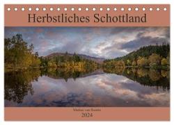Herbstliches Schottland (Tischkalender 2024 DIN A5 quer), CALVENDO Monatskalender