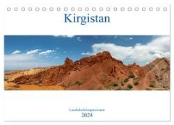 Kirgistan - Landschaftsimpressionen (Tischkalender 2024 DIN A5 quer), CALVENDO Monatskalender