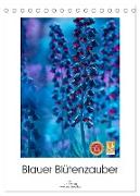 Blauer Blütenzauber (Tischkalender 2024 DIN A5 hoch), CALVENDO Monatskalender