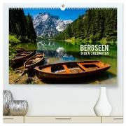 Bergseen in den Dolomiten (hochwertiger Premium Wandkalender 2024 DIN A2 quer), Kunstdruck in Hochglanz