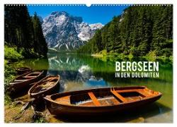 Bergseen in den Dolomiten (Wandkalender 2024 DIN A2 quer), CALVENDO Monatskalender