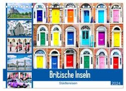 Britische Inseln - Städtereisen (Tischkalender 2024 DIN A5 quer), CALVENDO Monatskalender