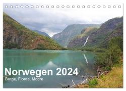 Norwegen 2024 - Berge, Fjorde, Moore (Tischkalender 2024 DIN A5 quer), CALVENDO Monatskalender