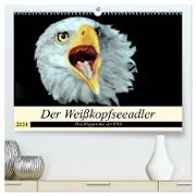 Der Weißkopfseeadler - Das Wappentier der USA (hochwertiger Premium Wandkalender 2024 DIN A2 quer), Kunstdruck in Hochglanz